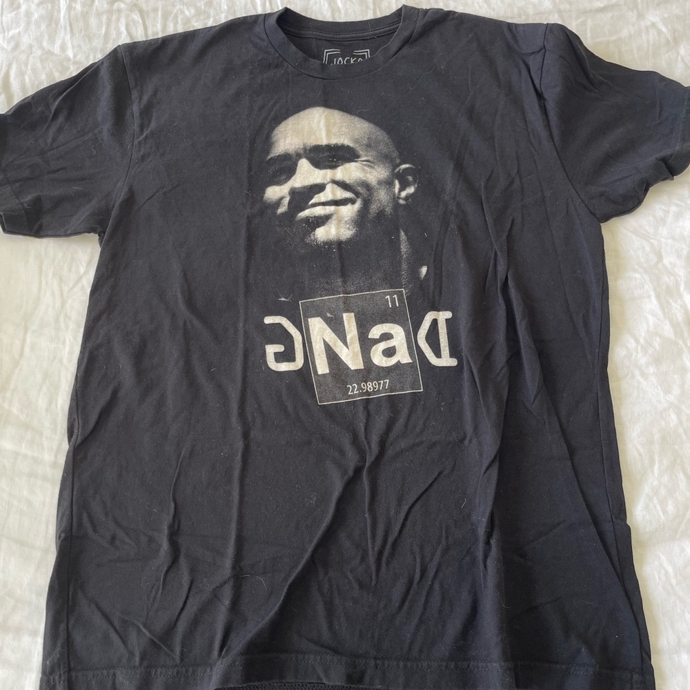 Black Short Sleeve Echo Charles Tee with Graphic Print
